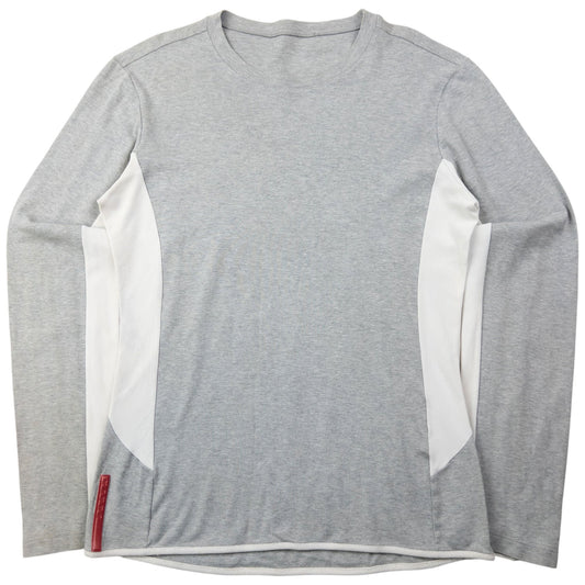 Vintage 2000s Prada Sport Long Sleeve T Shirt Womens Size M | Medium, Grey