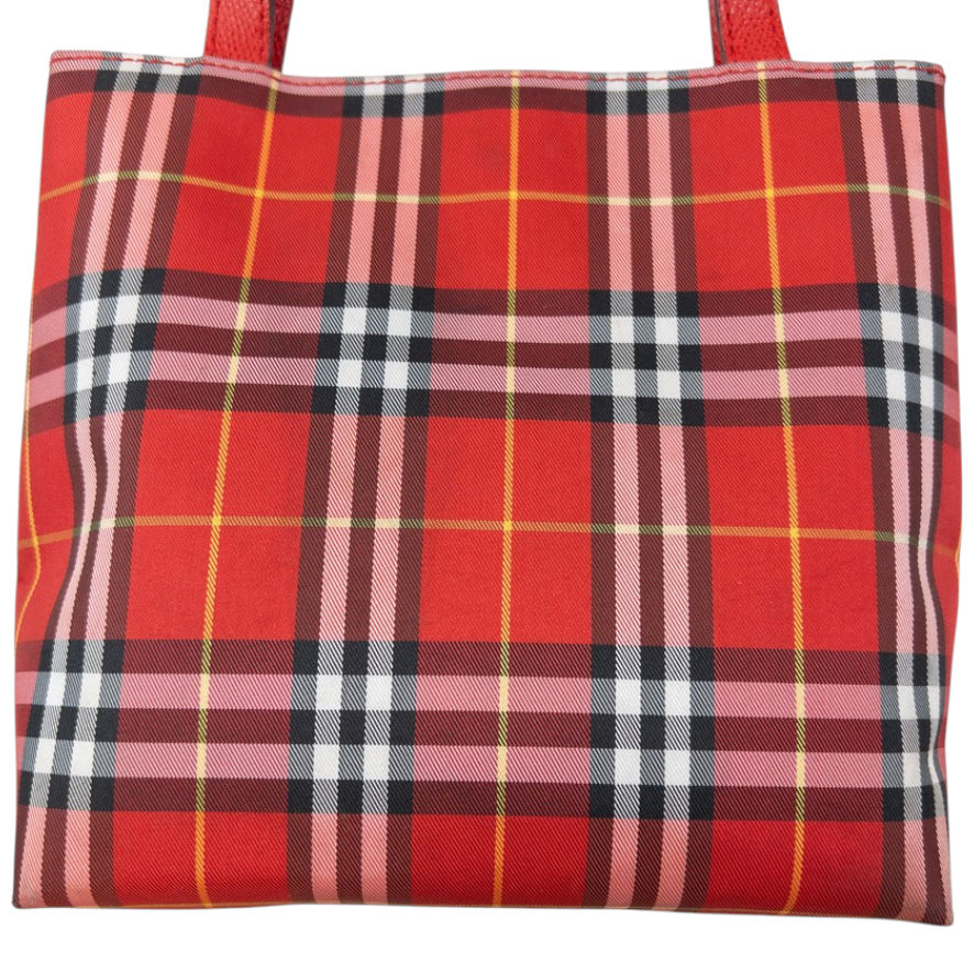 Vintage 2000s Burberry Nova Check Handbag | O/S, Red