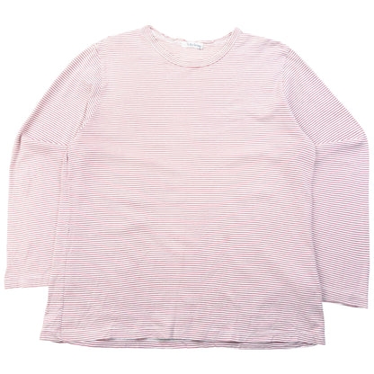 Vintage 90s Yohji Yamamoto Striped Long Sleeve T Shirt Womens Size S | Small, Pink