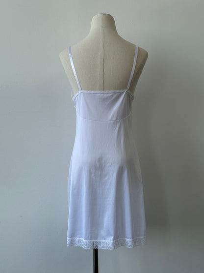 Vintage 2000s Satin Lace Mini Slip Dress - S