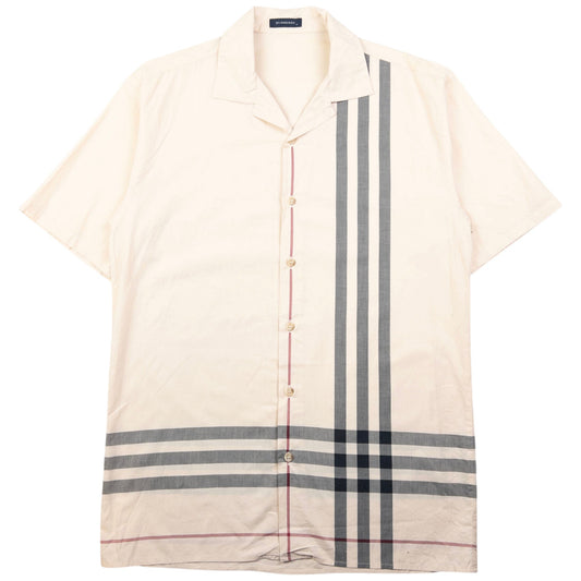 Vintage Burberry Nova Check Short Sleeve Button Up Shirt Size M