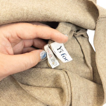Vintage 90s Yohji Yamamoto Wool Dress Womens Size S | Small, Beige