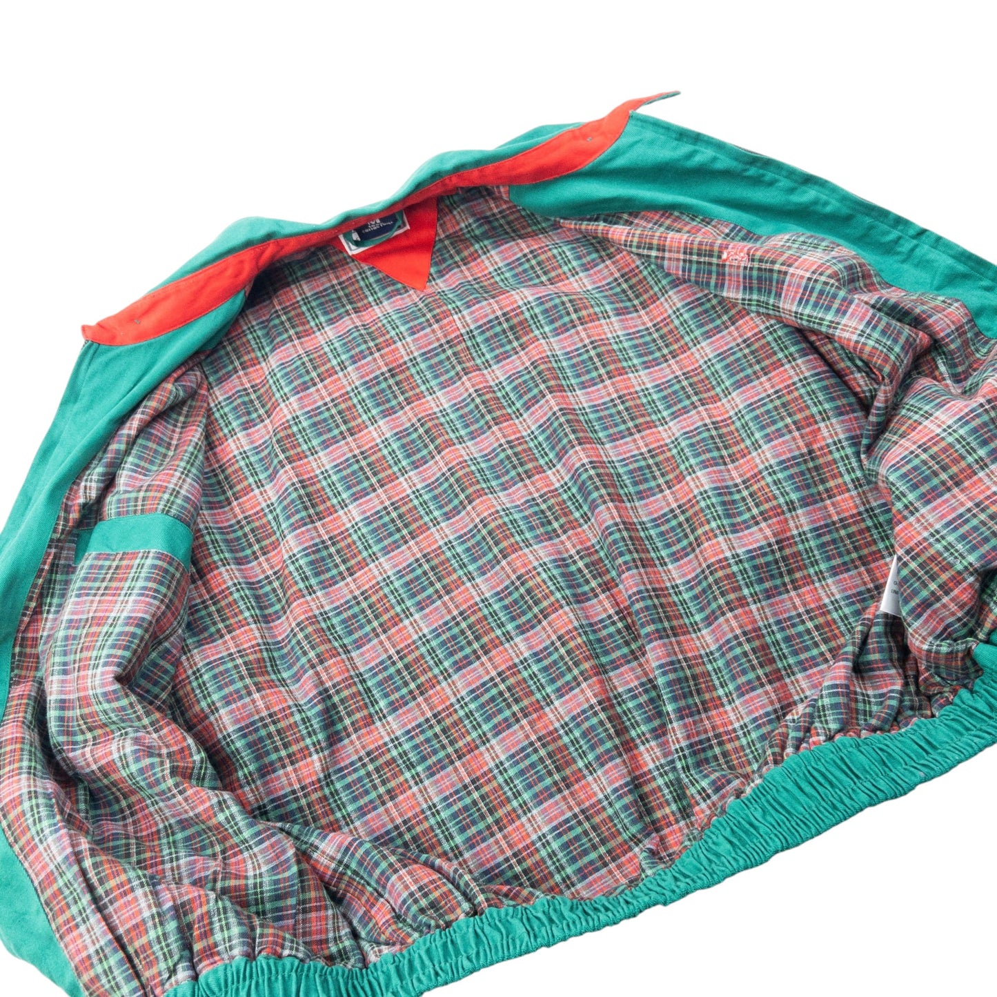 Vintage 80s YSL Yves Saint Laurent Pattern Lined Harrington Jacket Size L | Large, Green