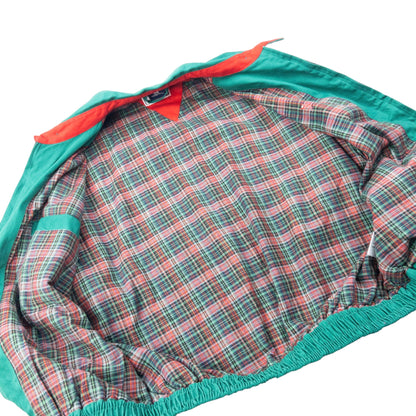 Vintage 80s YSL Yves Saint Laurent Pattern Lined Harrington Jacket Size L | Large, Green