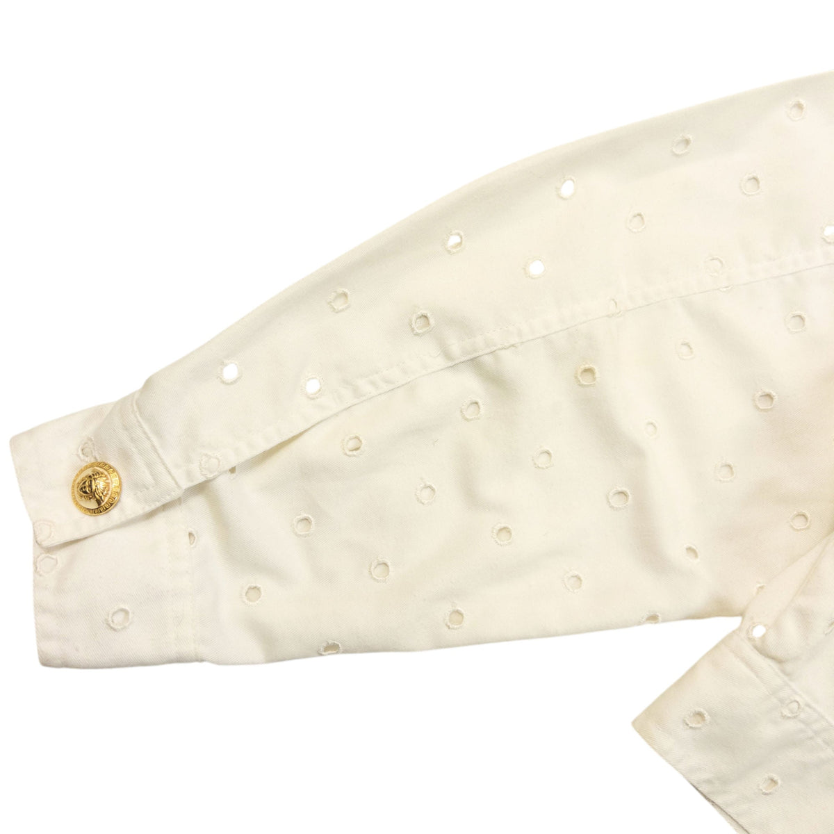 Vintage 90s Versace Jeans Couture Eyelet Pattern Jacket Womens Size L | Large, Multicoloured