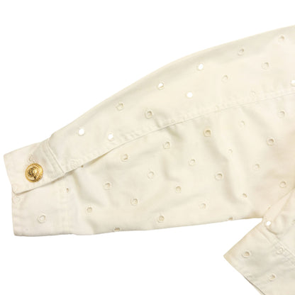 Vintage 90s Versace Jeans Couture Eyelet Pattern Jacket Womens Size L | Large, Multicoloured