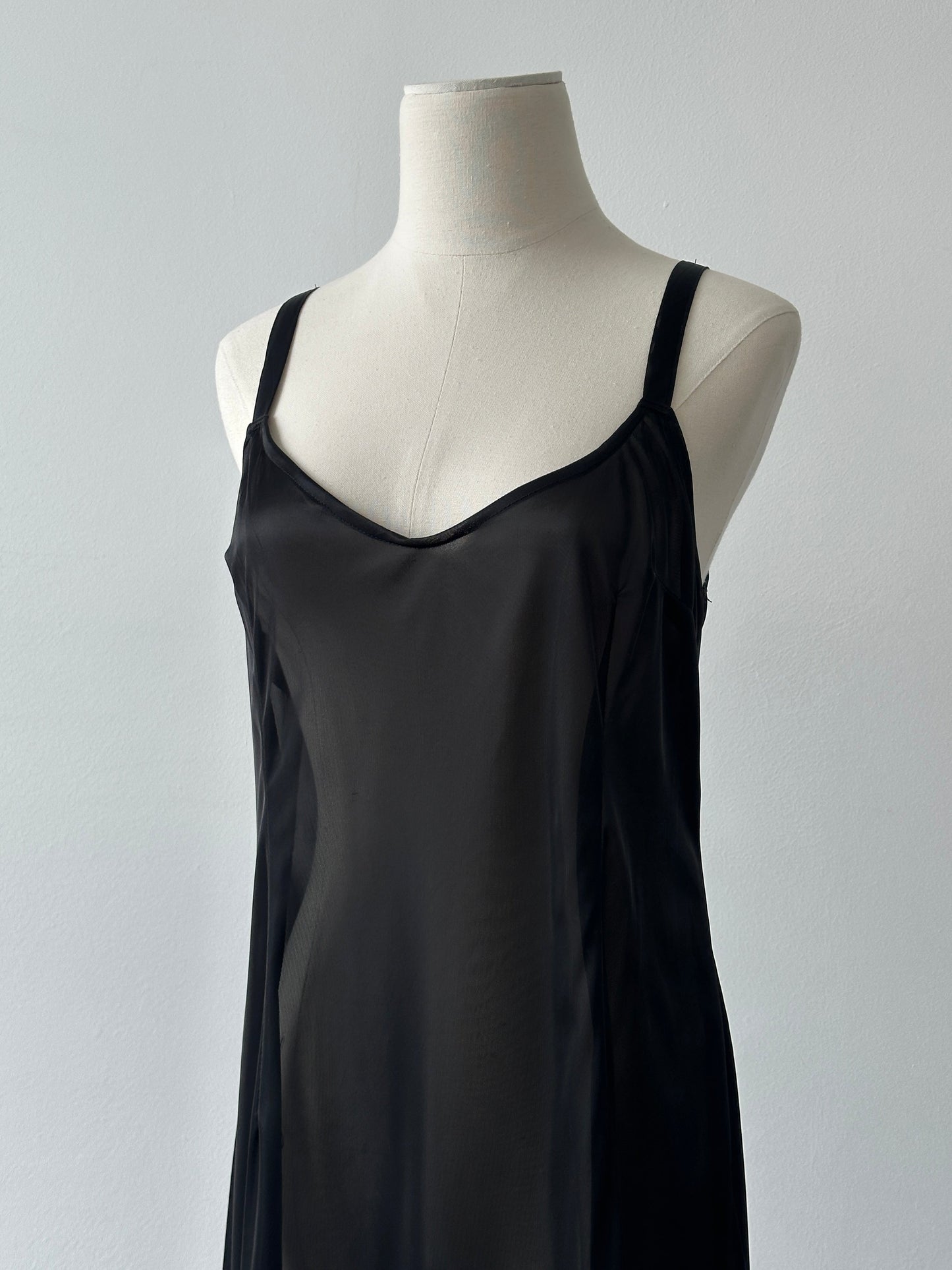 Vintage 2000s Sheer Midi Slip Dress - S-M