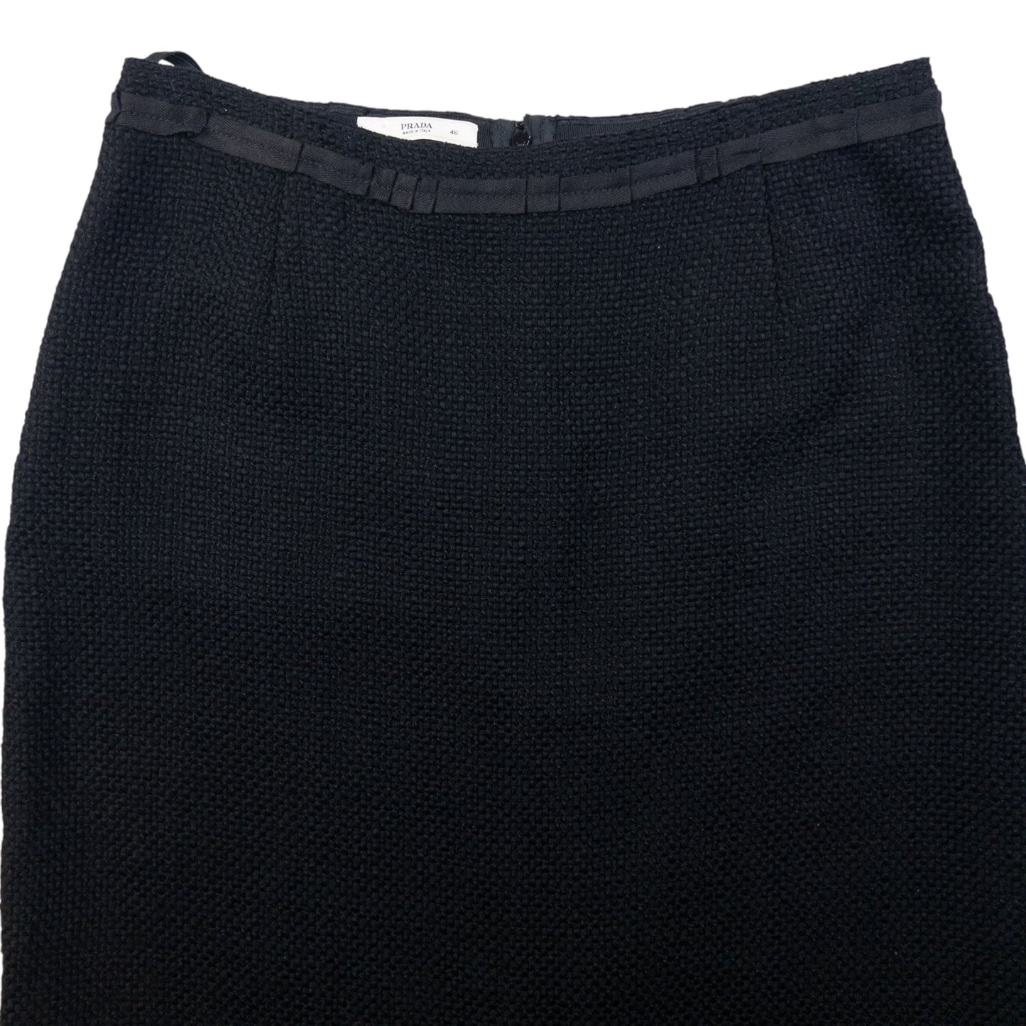 Vintage Prada Pleated Wool Skirt Womens Size W30