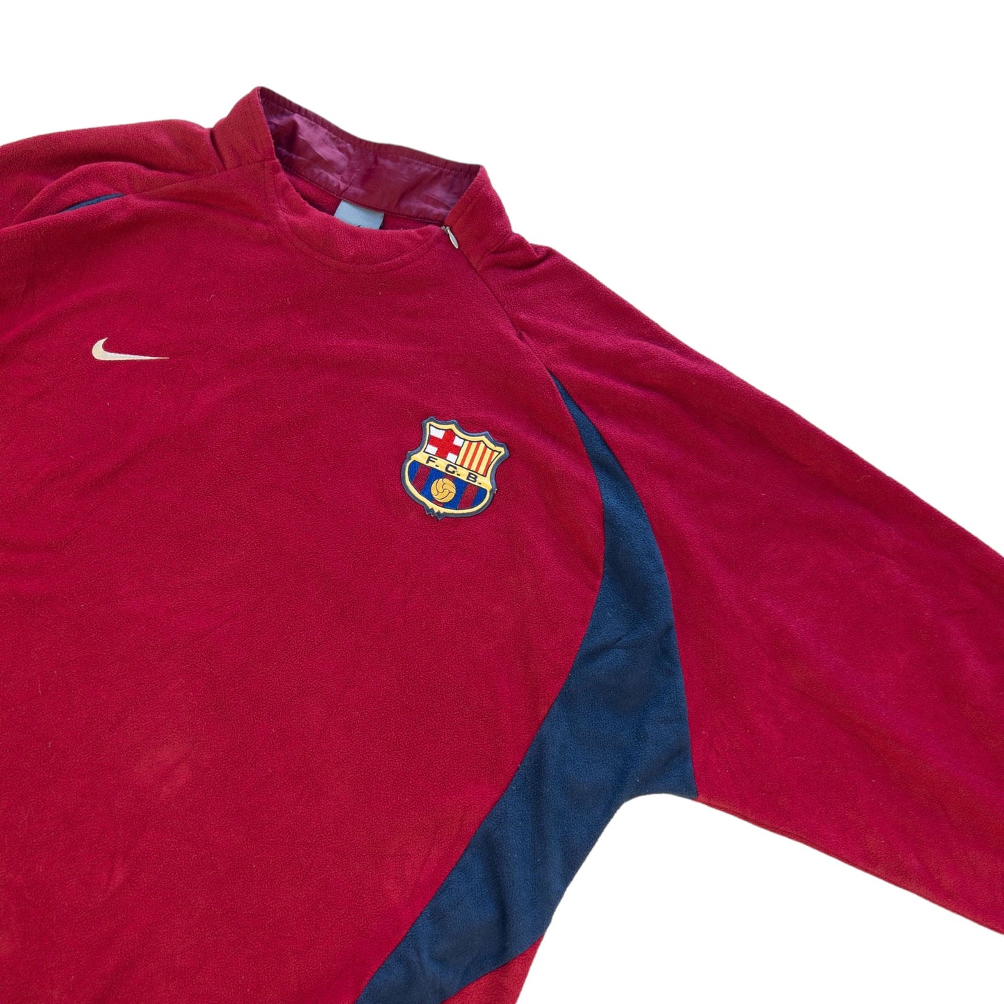 Vintage Nike Barcelona Asymmetric Neck Zip Fleece Size XL
