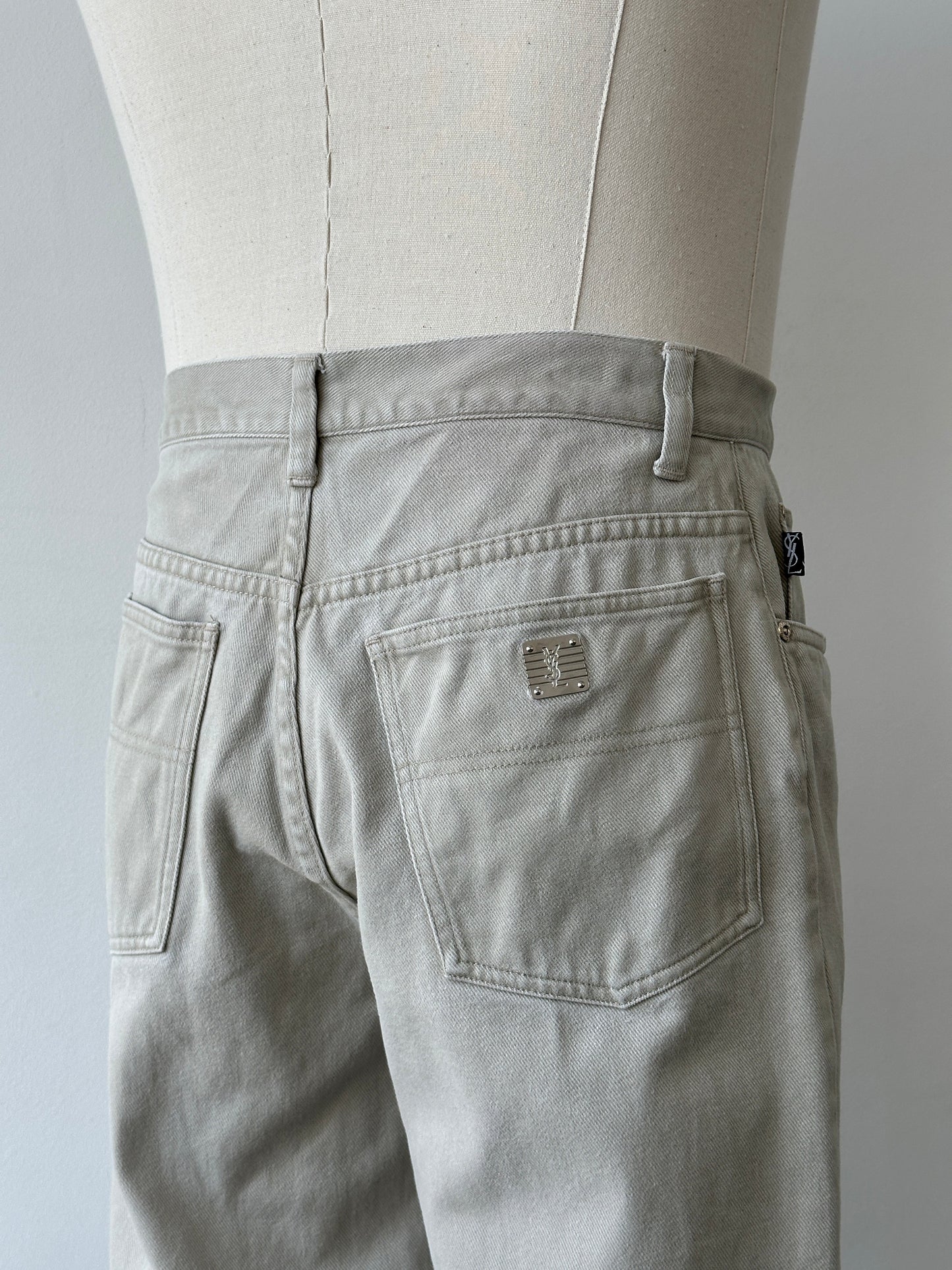 Yves Saint Laurent Pour Homme 1990s Denim Straight Leg Jeans - W30