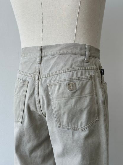 Yves Saint Laurent Pour Homme 1990s Denim Straight Leg Jeans - W30