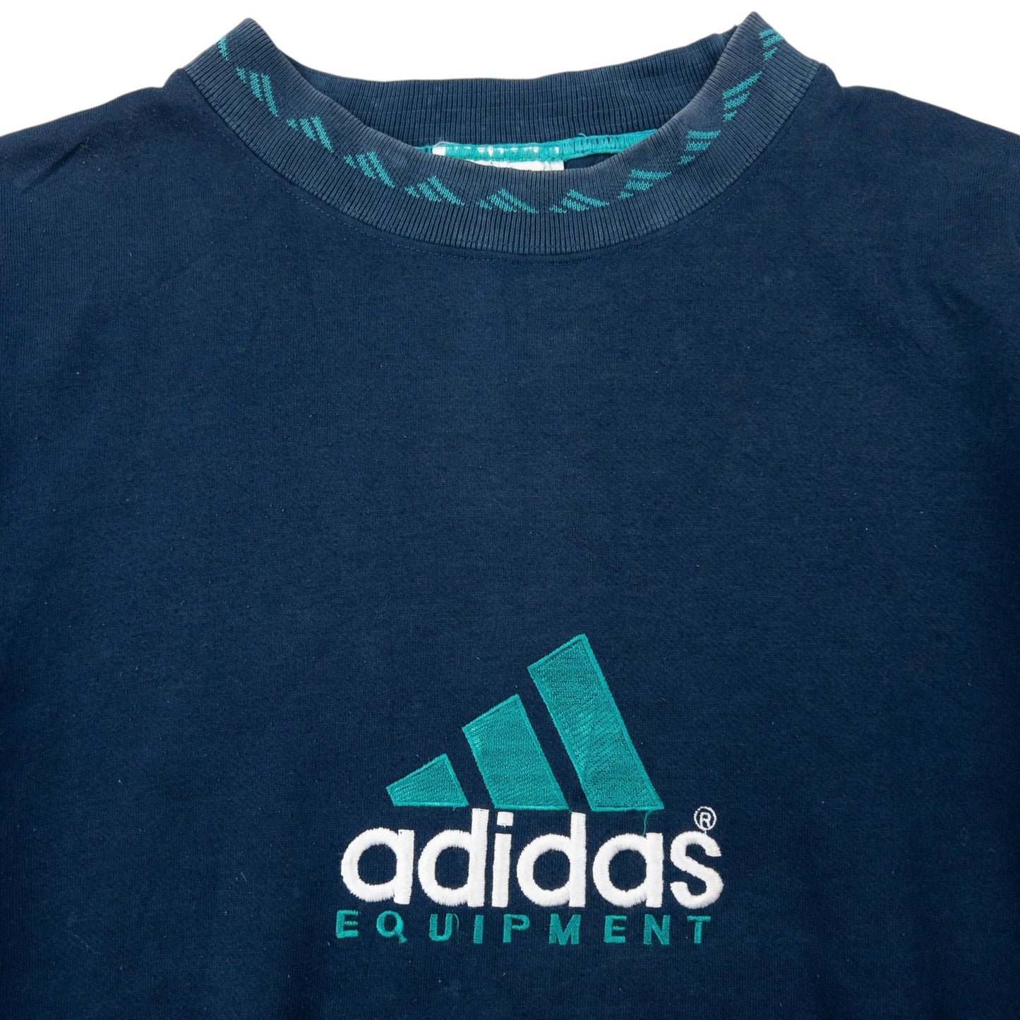 Vintage 90s Adidas Equiptment Embroidered Sweatshirt Size S | Small, Navy