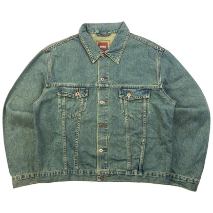 Vintage 90s Hugo Boss Button Up Denim Jacket Size S | Small, Blue