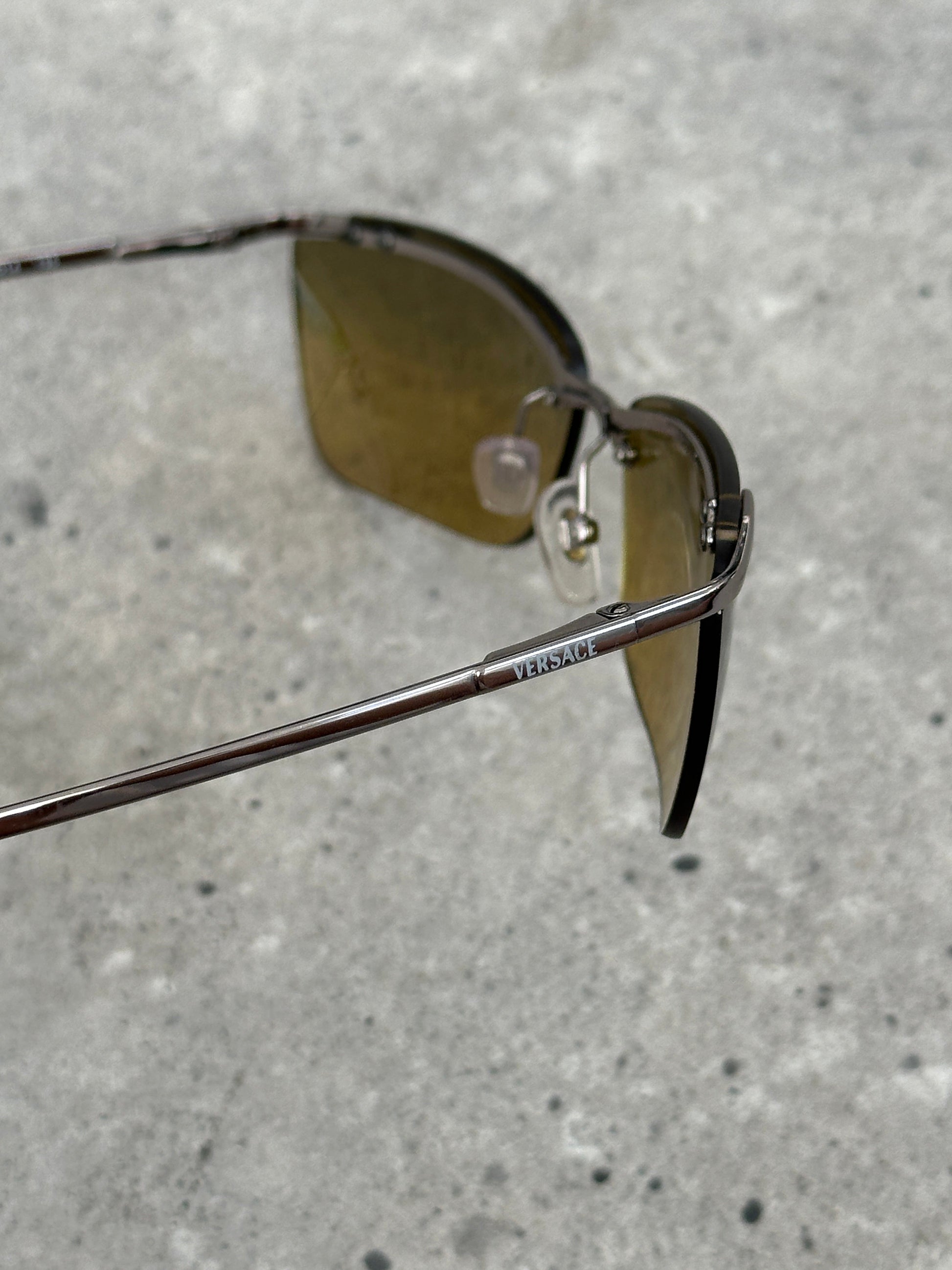 Versace 2000s Rimless Rectangular Sunglasses