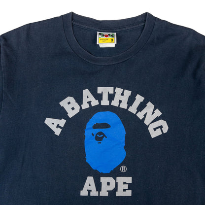 Vintage Bape College Logo T Shirt Size M