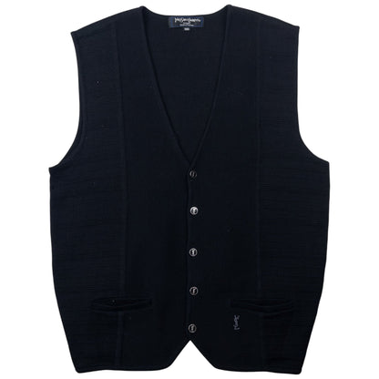 Vintage YSL Yves Saint Laurent Button Up Sweater Vest Size S