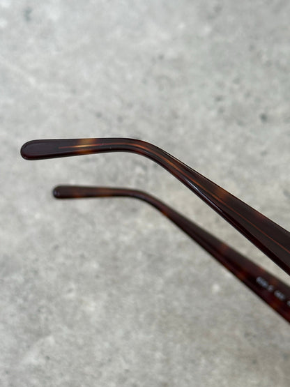 Emporio Armani 1990s Tortoiseshell Rectangle Mini Sunglasses