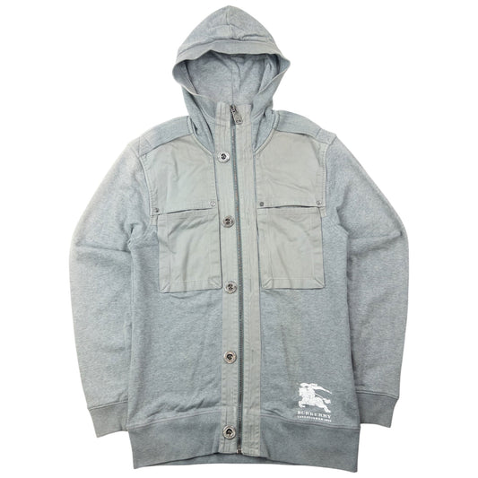 Vintage Burberry Zip Up Hoodie Size M | Medium, Grey