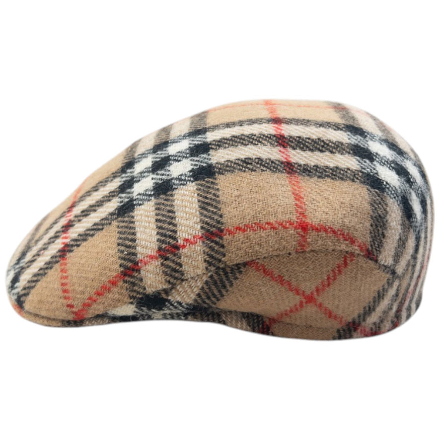Vintage 90s Burberry Nova Check Structured Flat-Cap Hat | O/S, Brown