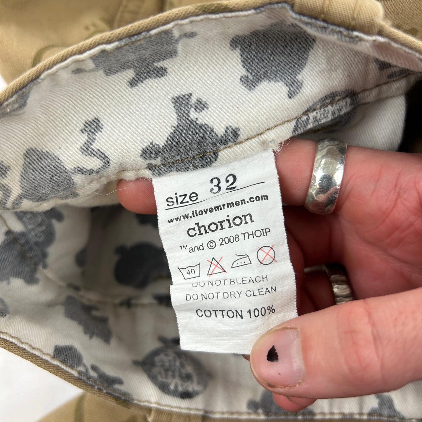 Vintage Mr. Men Print Trousers Size W29