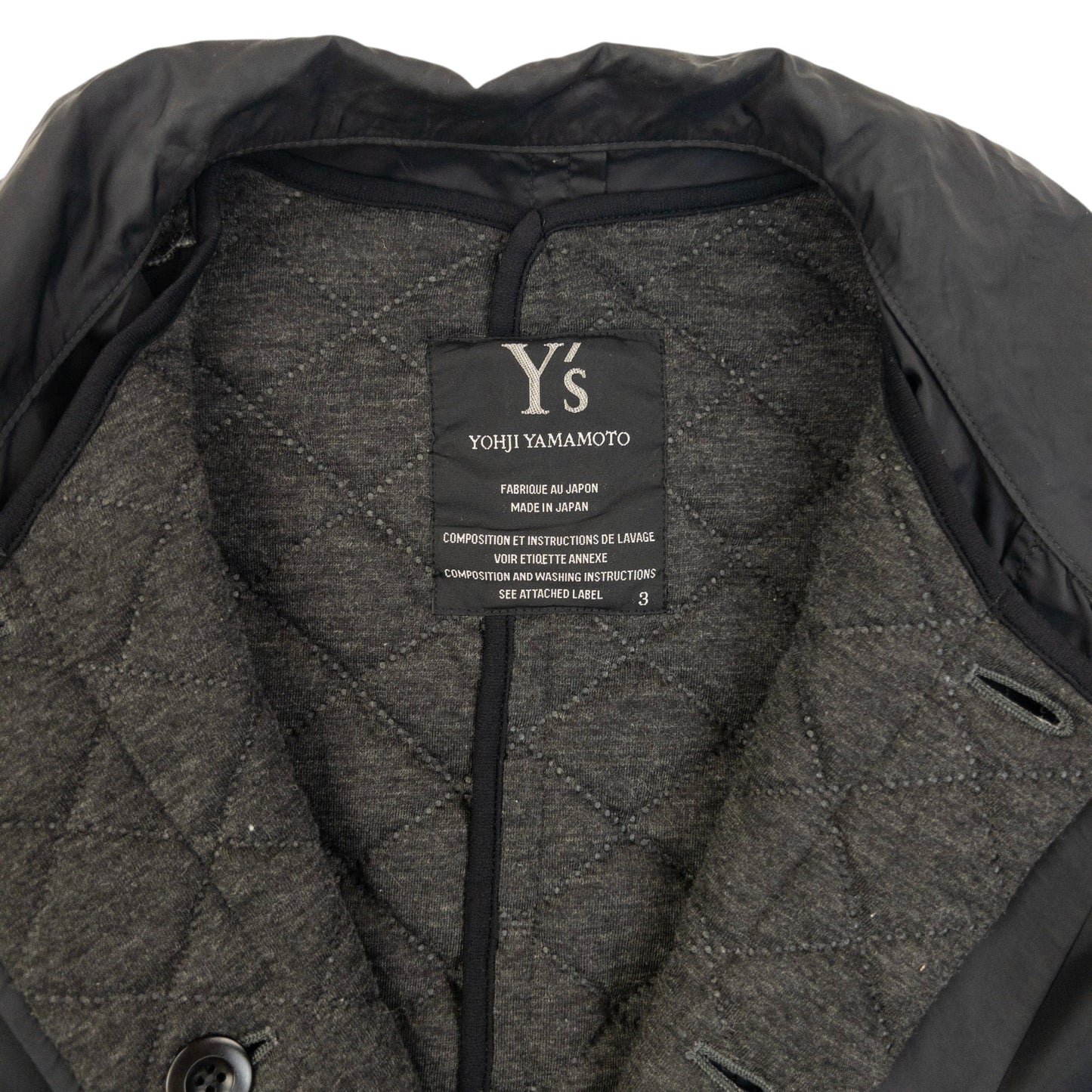 Vintage 2000s Yohji Yamamoto Layered Button Up Jacket Size S | Small, Black