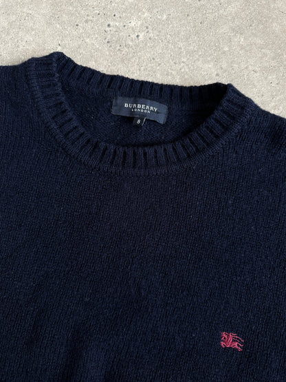 Burberry London 2000s Pure Wool Knit Logo Jumper - L