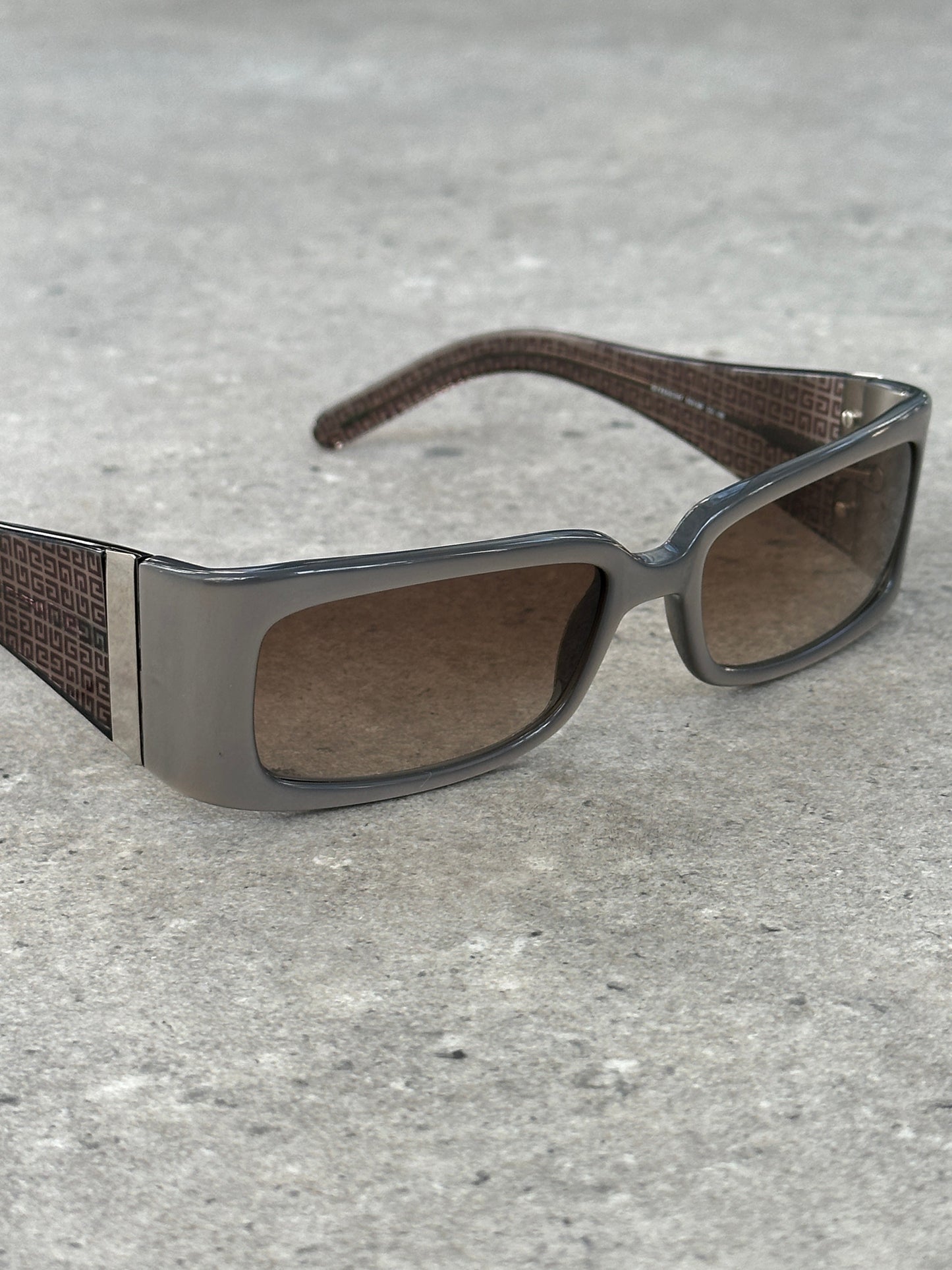 Givenchy 2000s Rectangular Monogram Sunglasses
