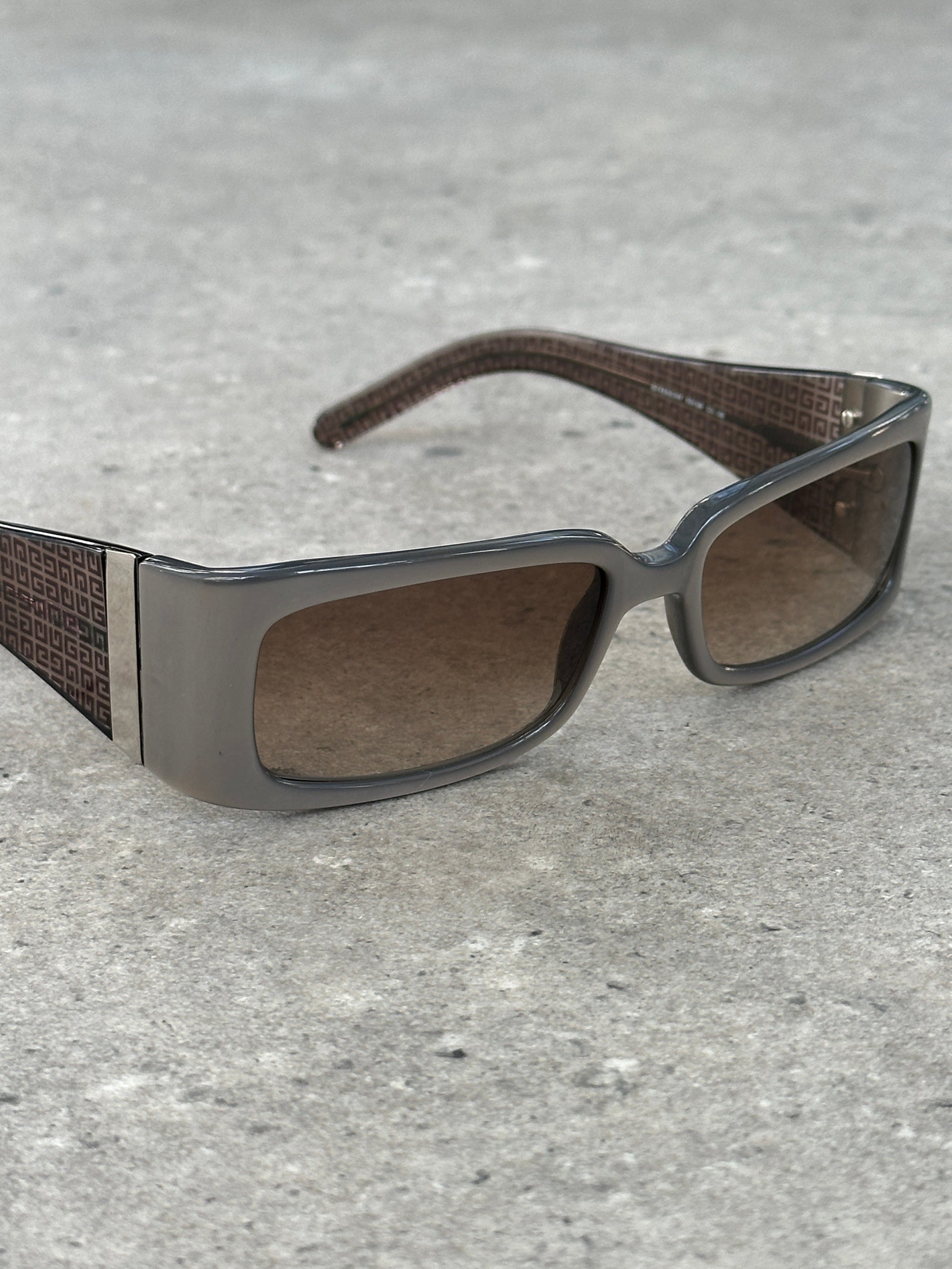 Givenchy 2000s Rectangular Monogram Sunglasses