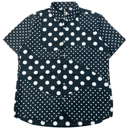 Vintage 2000s Frapbois By Issey Miyake Polka Dot Button Up Shirt Size S | Small, Black