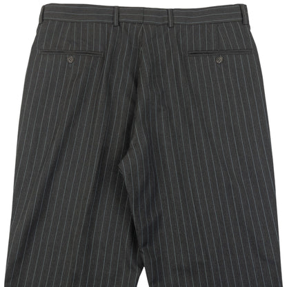 Vintage 90s YSL Yves Saint Laurent Pinstripe Jacket & Trousers Wool Suit Set Size XL | XL, Blue