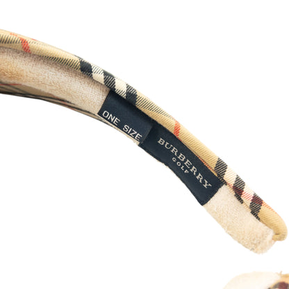 Vintage 2000s Burberry Nova Check Visor Hat Headband | O/S, Beige