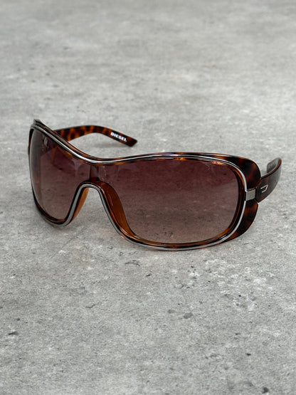 Diesel 2000s Oversized Shield Logo Sunglasses