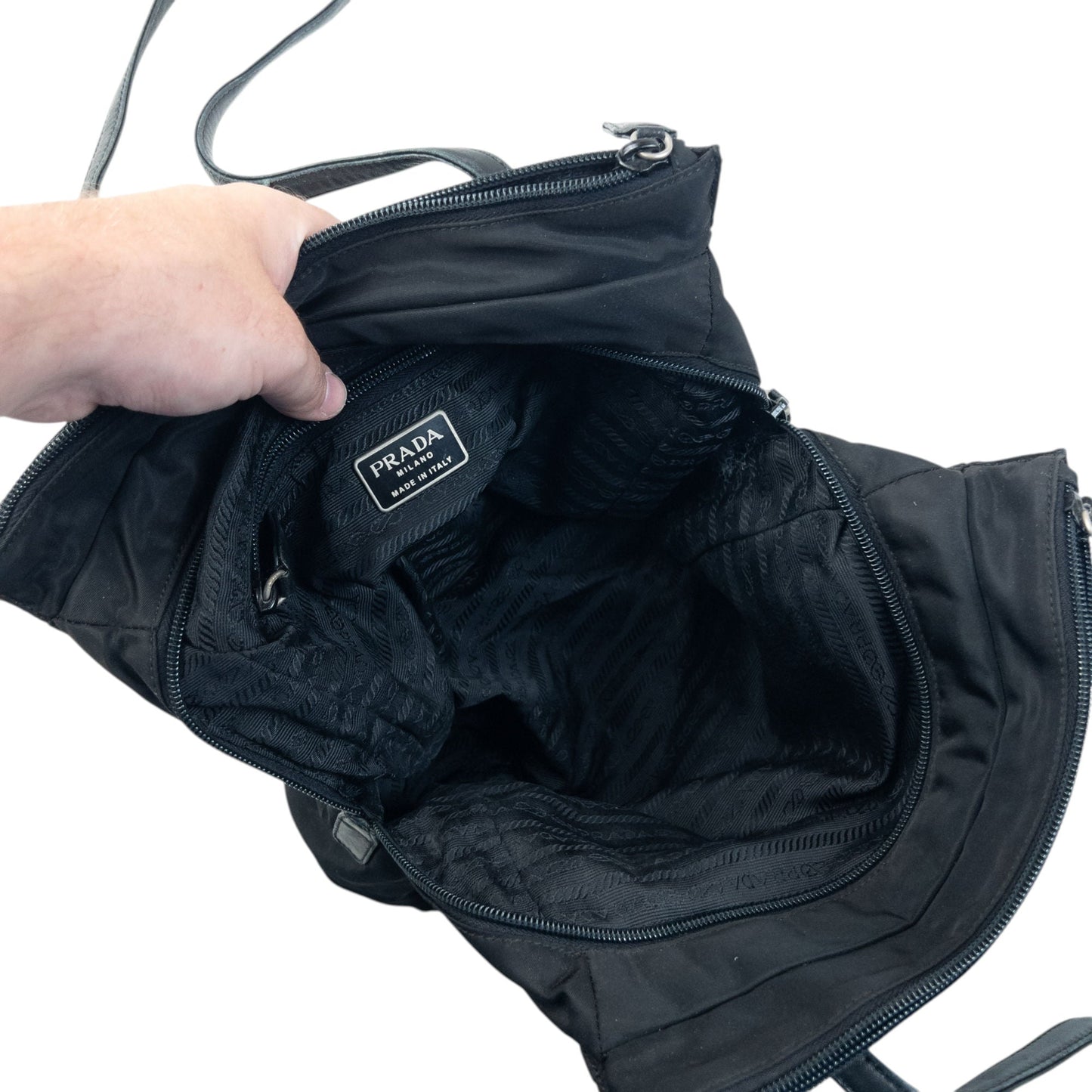 Vintage 2000s Prada Shoulder Bag | O/S, Black