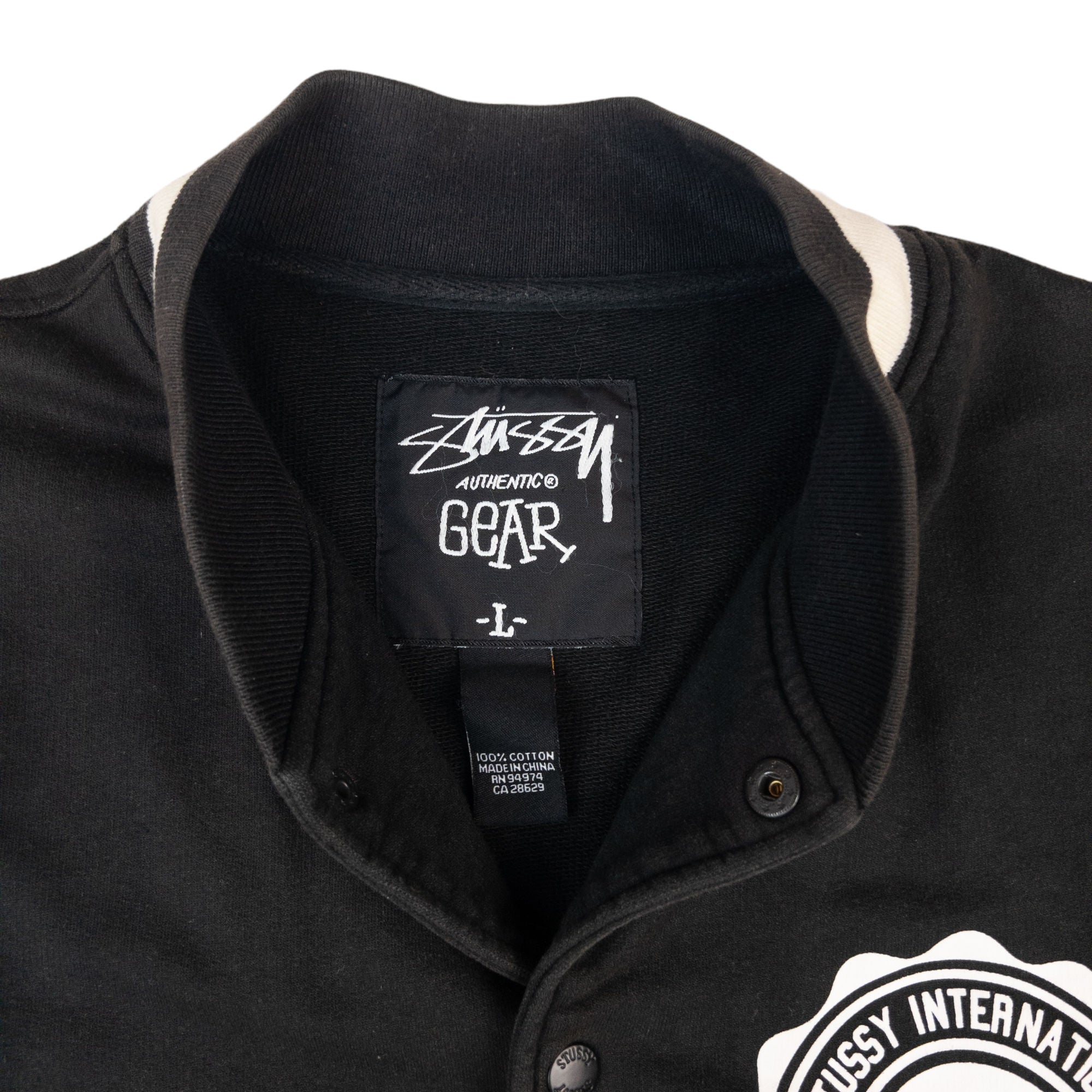 Vintage Stussy Varsity Sweatshirt Jacket Size L – Known Source