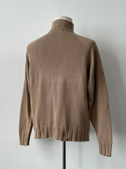 Burberry London 2000s Pure Cotton Quarter Zip Jumper - M