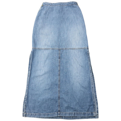 Vintage 2000s Armani Jeans Denim Maxi Skirt Womens Size M | Medium, Blue