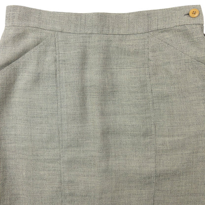 Vintage 80s Gucci Linen And Wool Skirt Womens Size W26 | W26, Grey