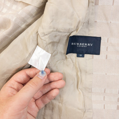 Vintage 2000s Burberry Nova Check Button Up Jacket Womens Size S | Small, Beige