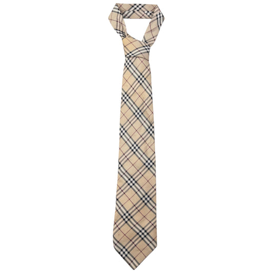 Vintage Burberry Nova Check Silk Tie