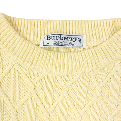 Vintage 90s Burberry Pattern Knit Jumper Size L | Large, Red