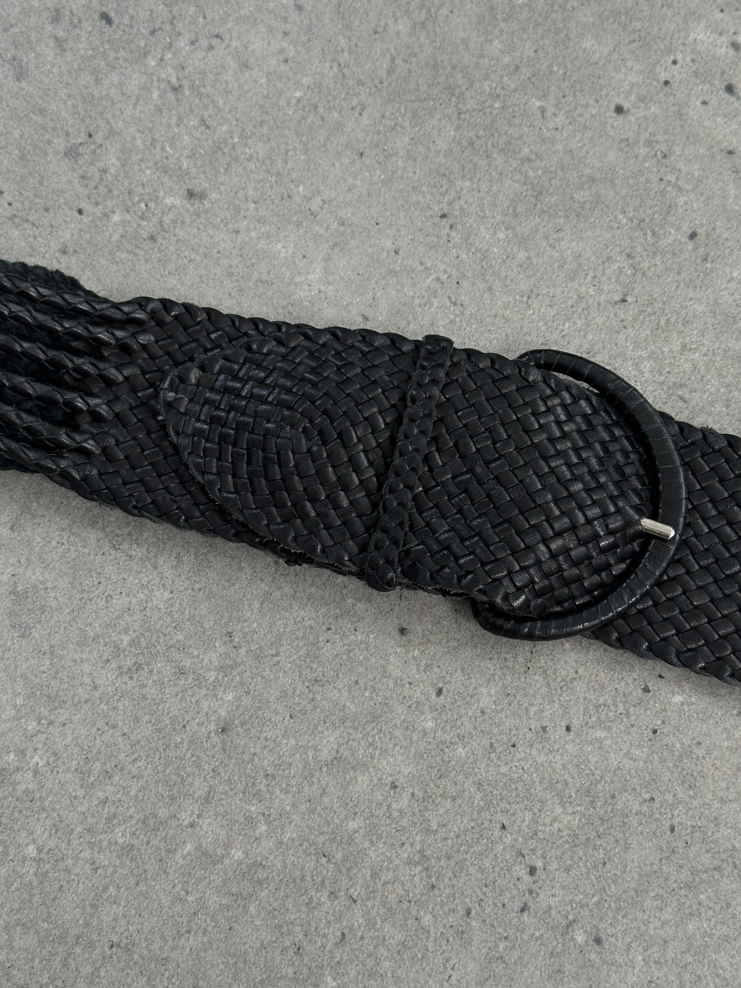 Nicole Farhi 1990s Woven Leather Chunky Belt - One size