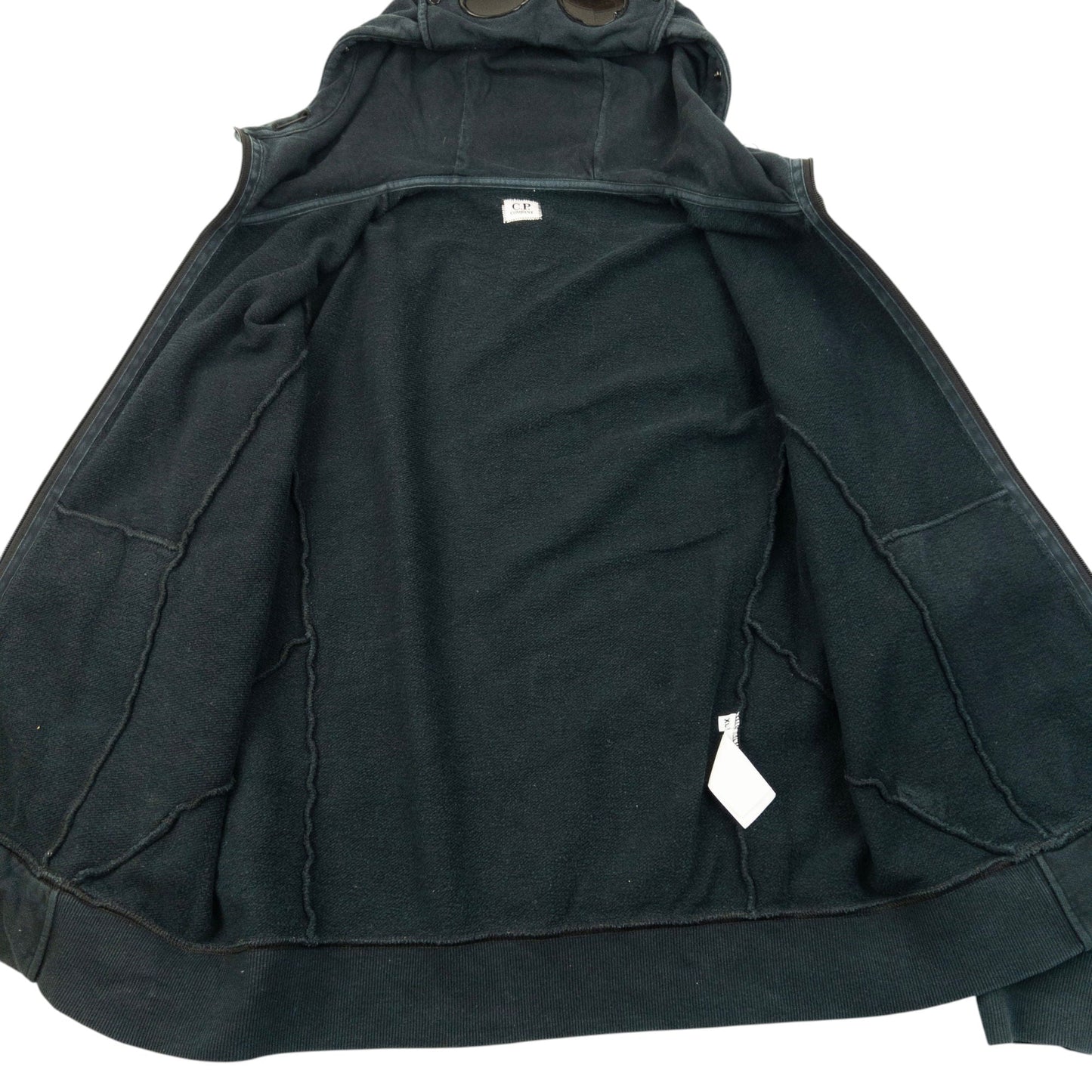 Vintage CP Company Goggle Hood Zip Up Hoodie Size L | Large, Black