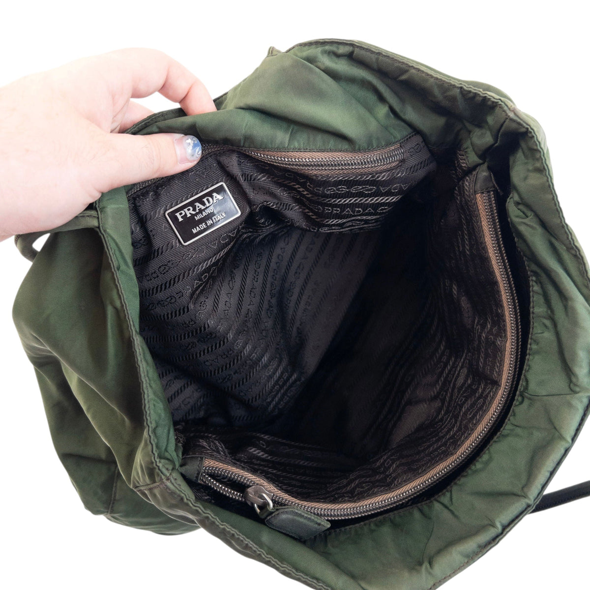 Vintage 2000s Prada Shoulder Bag | O/S, Green