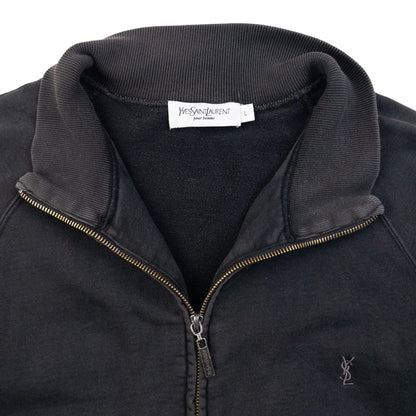 Vintage 2000s YSL Yves Saint Laurent Zip Up Sweatshirt Size L | Large, Grey