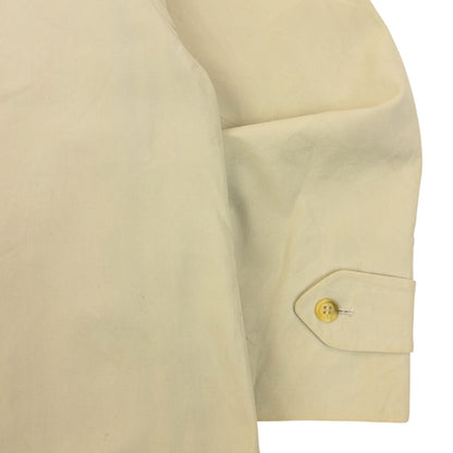 Vintage 90s Burberry Nova Check Lined Trench Jacket Size M | Medium, Cream