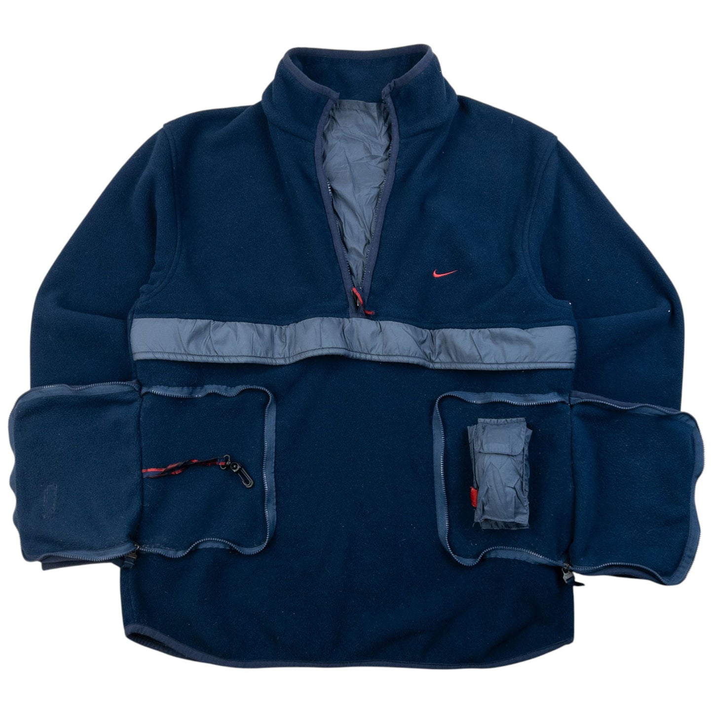 Vintage 2000s Nike Q Zip Fleece Jacket Size M | Medium, Navy