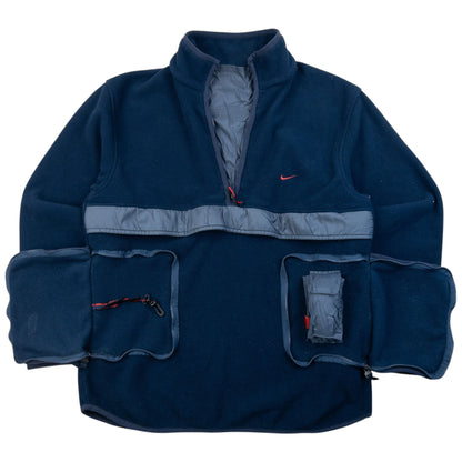 Vintage 2000s Nike Q Zip Fleece Jacket Size M | Medium, Navy