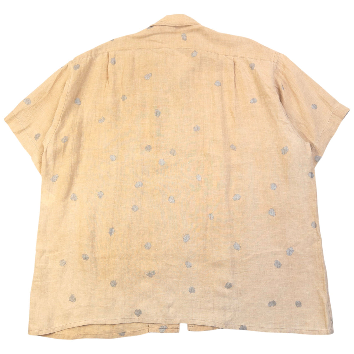 Vintage 90s Comme Des Garçons Polka Dot Button Up Linen Shirt Size XXL | XXL, Beige