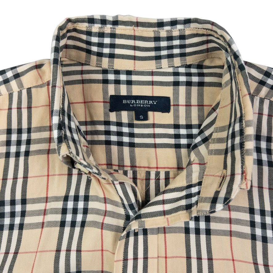 Vintage Burberry Nova Check Long Sleeve Button Up Shirt Size S