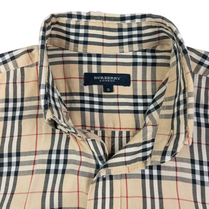 Vintage Burberry Nova Check Long Sleeve Button Up Shirt Size S